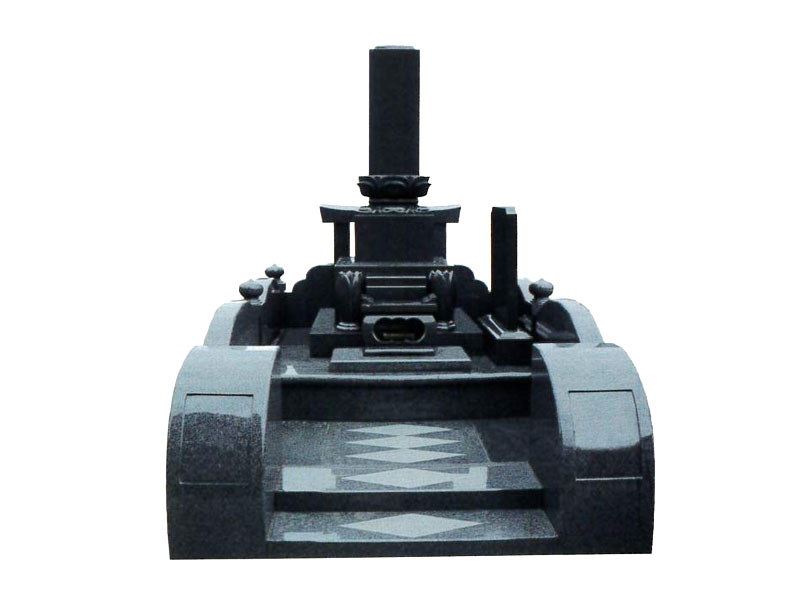 角田石材店
鴨川市
和墓施工例
模様入り参道の和墓
石塔・1尺1寸上下蓮華
黒御影石
外柵付きの落ち着いたデザイン